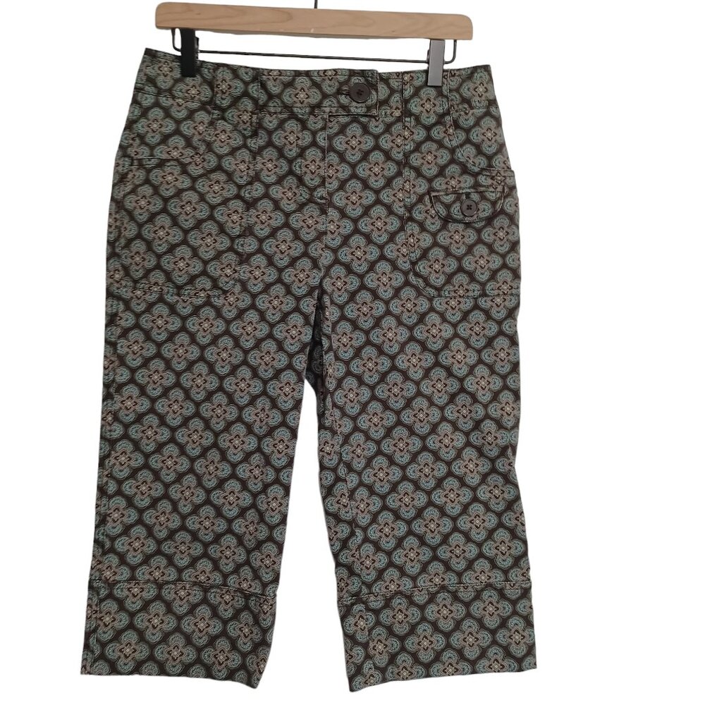 LOFT Capri Shorts Floral Medallion Print Womens 6